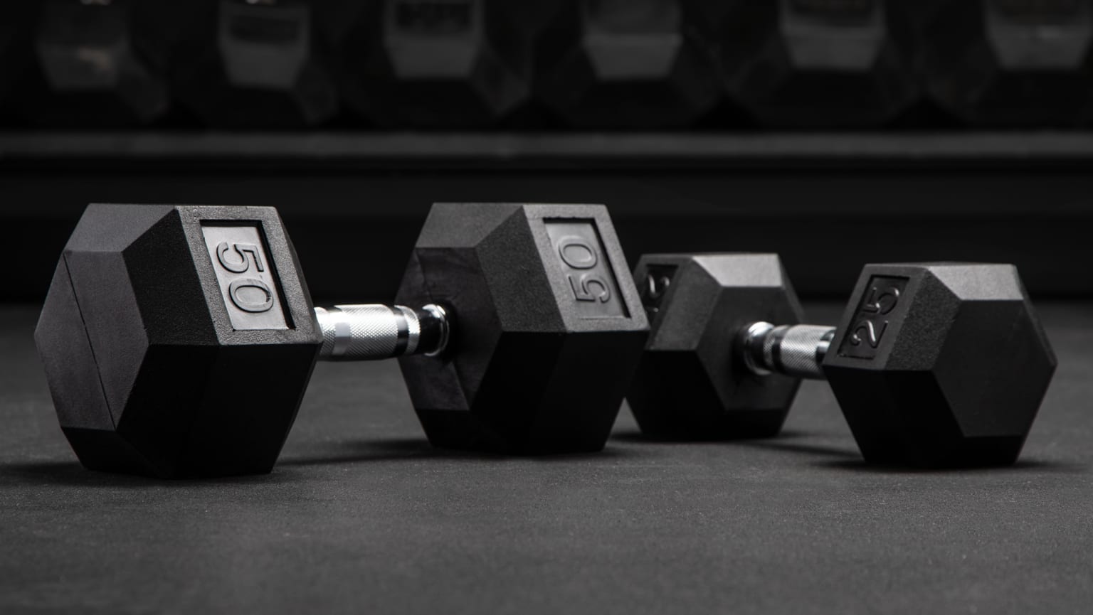 KG Rubber Hex Dumbbells Rogue Fitness GB